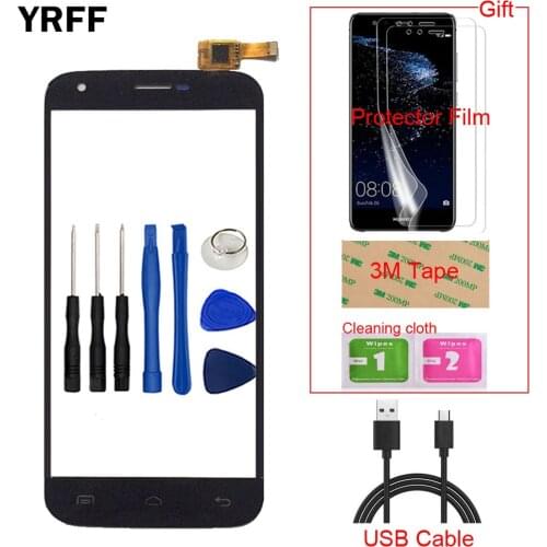 Mobile Touch Screen For Doogee Valencia 2 Y100 Pro Touch Screen Glass Digitizer Panel For Doogee Y100 Pro Sensor Protector Film