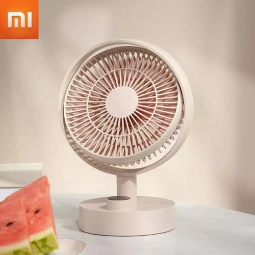 Xiaomi Sothing Desktop Fan Digital Display Shaking Head USB Fan Wind Speed Low Noise Portable Plume Version for Office Students
