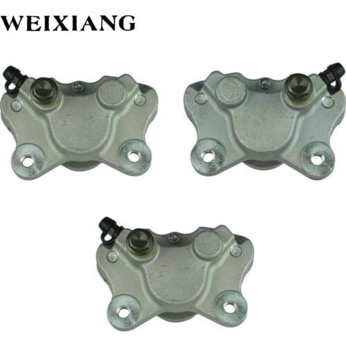 Front Left Right & Rear Brake Calipers for Arctic Cat ATV 250 300 375 400 454 500 with Pads 0402-011 0402-010 0402-011