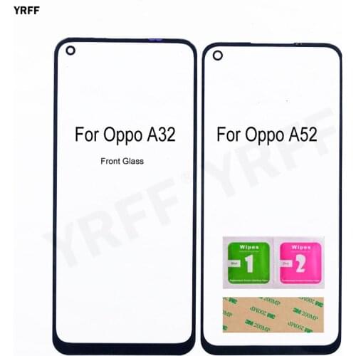 Front Glass Panel For Oppo A52 A32 (No Touch Screen) Outer Glass Cover PDVM00 CPH2061 CPH2069 PADM00 PDAM10 Assembly Parts