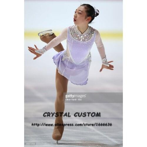 Crystal Custom Figure Skating Dress Girls New Brand Ice Skating Clothes For Competition DR4720