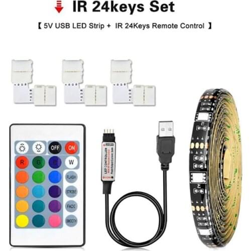 RGB USB LED Light TV Night Light Decoration Lamp 1M 2M 3M HDTV TV Background Bias Lighting 5050 Diode Tape PC Backlight