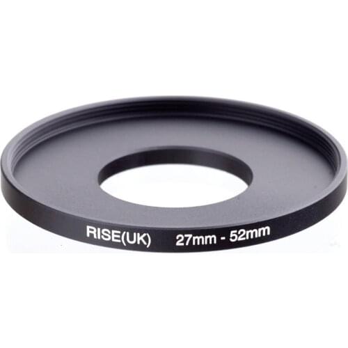 RISE(UK) 27mm-52mm 27-52 mm 27 to 52 Step Up Ring Filter Adapter black