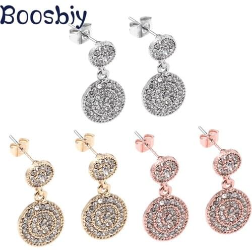 Luxury Brand Women Round Pendant Earrings Elegant Fine Earrings 2020 New Arrival Brand Jewelry Earrings Wholesale