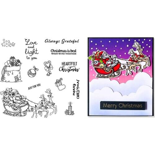 Christmas Santa Elk Stamps and Cutting Dies Scrapbooking Scrapbook Diary Decoration Card Craft Decorative Die Cut Craft New 2021
