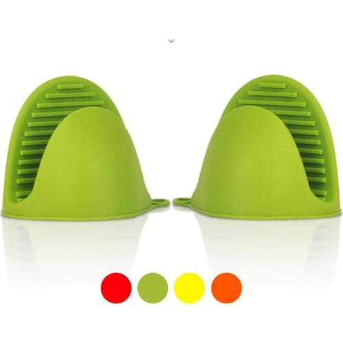 2PCS Silicone Kitchen Organizer Insulated Heat Pot Clips Microwave Oven Gloves Hot Plate Clip Anti-scald Thicken