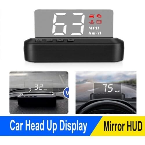 LEEPEE C100 Mirror Head Up display Auto OBD2 HUD Overspeed Warning System Projector Windshield Autos Electronic Voltage Alarm