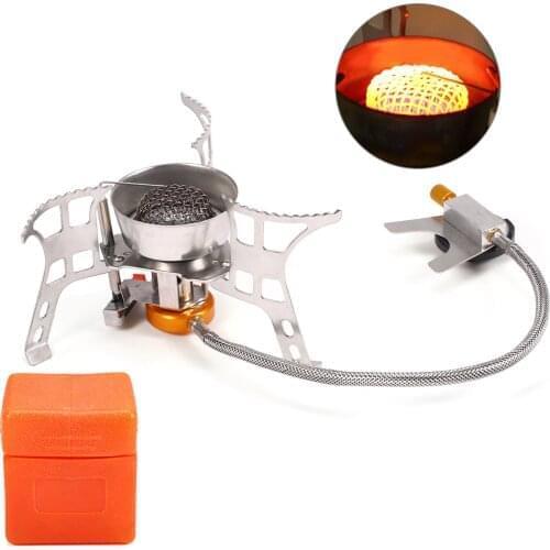 Lixada Foldable Camping Gas Stove Windproof Piezo Ignition Backpacking Stove Outdoor Portable Cooking Stove