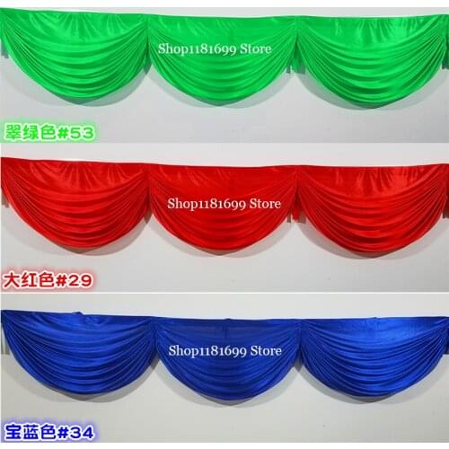 Wedding backdrop curtain swag ice silk fabric wedding drapery design for table skirts party banquet backdrop decoration