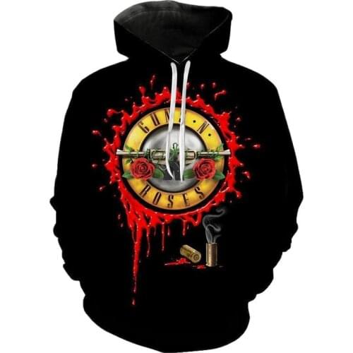 2020New Guns N Roses Hoodies 3D Printed New Men Women Children Fashion Sweatshirts Hooded Boy Girl Kids Pullover Streetwear Tops