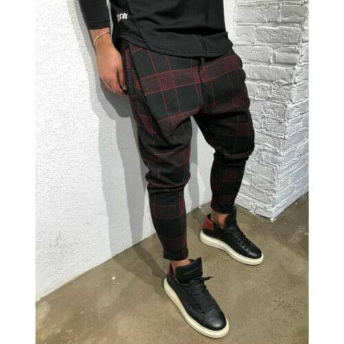 Мужские брюки в клетку Urkutoba China At AliExpress