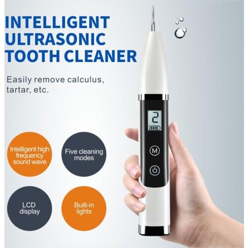 Home Ultrasonic LCD 5 mode Calculus Remover Dental Scaling Electric Portable Scaler Sonic Clean Smoke Stains Tartar Plaque Teeth