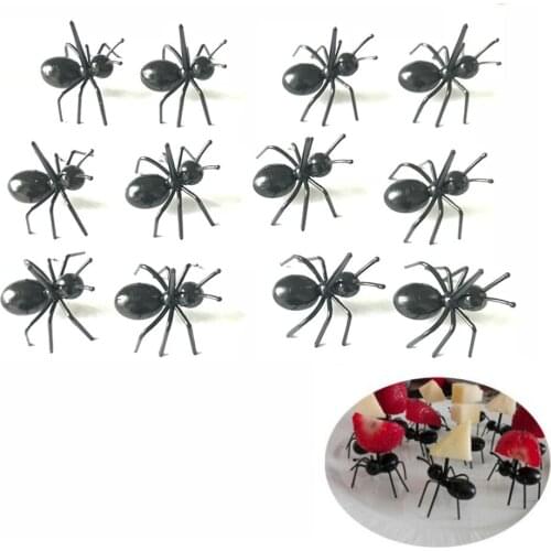 12PCS Creative Cute Worker Ant DIY Food Animal Forks Wedding Birthday Home Party Table Fruits Foods Decorations Supplies DT21