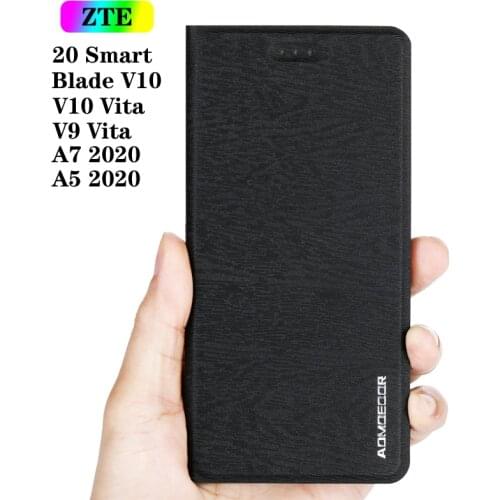 ZTE Blade V10 V9 Vita A7 2020 A5 2019 Leather Flip Cover Case For 20 Smart Axon 11 10 Pro 7 Mini Phone Wallet Back Cases