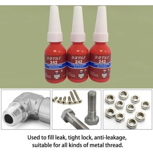 1pc/4pcs 10ml 242 Liquid Glue Blue Anaerobic Adhesive Removable Sealant Thread Super Glue For Metal Surfaces And Screw