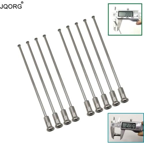 16 Pieces One Lot 8 G Diameter 4.0mm Material 304 Stainless Steel Sliver Color Round Body Straight Pull Motorcycle Spokes