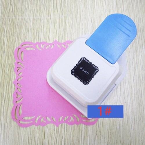 6 inch Photo Frame Shape Lace Embossing Printing Machine Manual Card Tool Paper Cutter For Crafts Scrapbooking Hole Border Punch