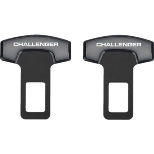 Car Styling for Dodge Challenger sticker Accessories Car Belt Buckles Safty Belt Alarm Canceler Stopper 2pcs