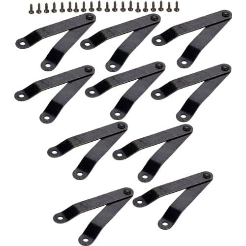 20Pcs Antique Bronze Lid Support Hinges Stay Jewelry Chest Wooden Box Furniture Cabinet Door Cupboard Hinges Lid Stays 65*10mm