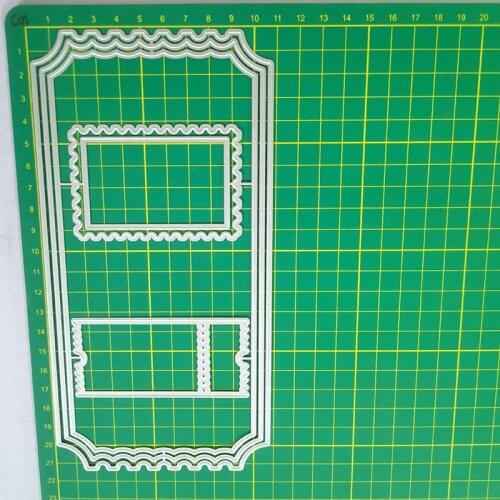 Long Border Rectangular Metal Cutting Dies 2021 New Diy Molds Scrapbooking Paper Making Die Cuts Crafts Christmas Dies