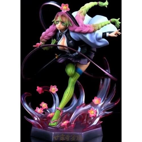21cm Anime Demon Slayer Figure Statue Kanroji Mitsuri Action Figures Kimetsu No Yaiba Figurine PVC Collection Model Toys