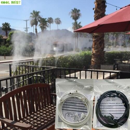 6M Quality patio misting systems micro water mist kit portable cooling mist system with brass nozzle PE tubing watering kit M011