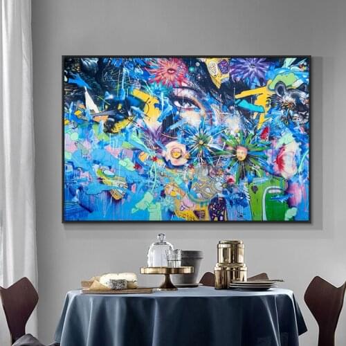 Modern Street Graffiti Eyes Pop Art Poster On Canvas Painting Print Wall Picture For Living Room Home Decoration