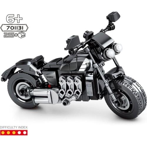 Technical motor vehicle building block Triumph rocket 3 motorcycle model steam assembly bricks educational toy collection
