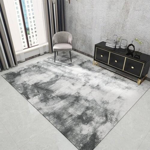 Nordic Abstract Shaggy Carpet Living Room Soft Thick Bedroom Carpet Home Dining Table Decorative Mat Study Office Rug Area Floor