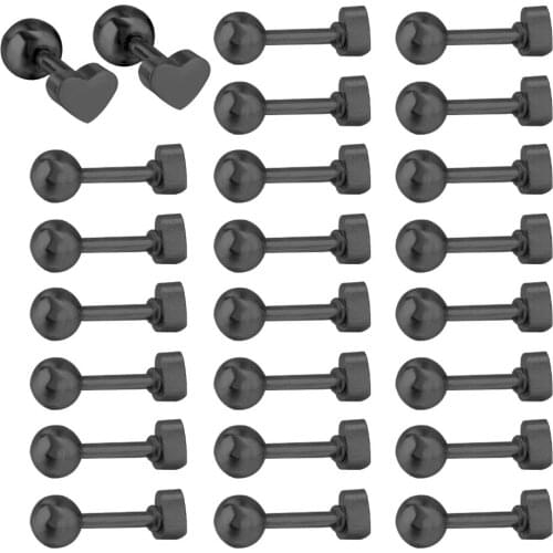 LUXUKISSKIDS 12Pairs/lot Fashion Screw Back Earrings 4mm Fashion Women Stainless Steel Wholesale Earings