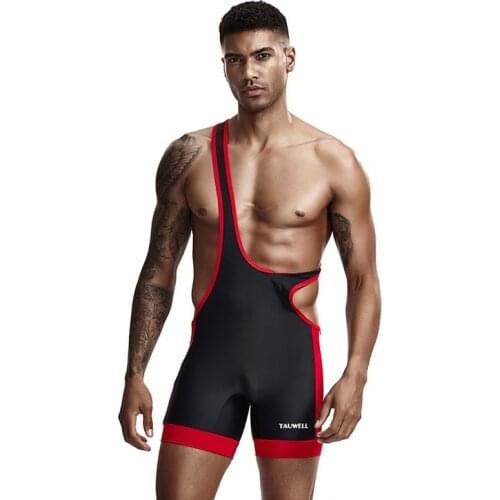 Plus Size Mens Undershirts Shorts Fitness Sports Wresting Singlets Bodysuits Corset Slip Homme Jumpsuits Underwear One-piece