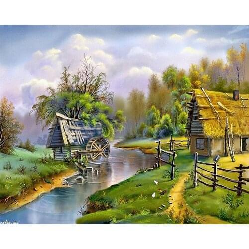 A4120 11CT/14CT/18CT/25CT/28CT night snowing patterns Counted Cross Stitch DIY Cross Stitch Kits Embroidery Needlework Sets