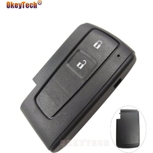 OkeyTech 2 Button Replacement Remote Key Shell Fob for Toyota Prius Corolla Verso Smart Card No Blade Free Shipping Cover Case