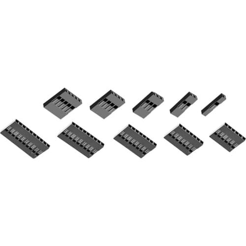 100 PCS 1P 2P 3P 4P 5P 6P 8P 9P 10P Dupont Jumper Wire Housing Connector 2.54mm Interval