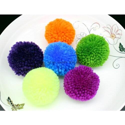 100pcs yarn pom poms, 40mm-50 mm mix size color pom decoration decor handmade, Pom ball high quality handmade craft kits