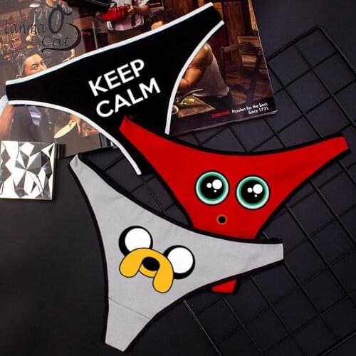 Cute Thongs Underwear For Women Young Girls Fashion Cotton G String Panties Female Inner Comfortable Underpants