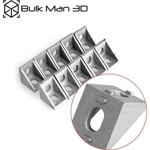25pcs/lot CNC Aluminum 90 Degree Cast Corner Bracket for V-Slot T Slot Linear Rail, 3D Printer, CNC Engraving Router Machine
