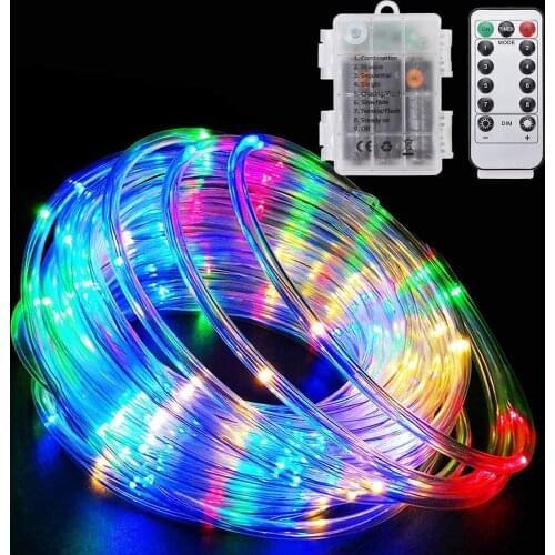 8 Modes 5M 10M Led Rainbow Tube Fairy Neon String Light Garland Outdoor Garden Christmas Holiday Wedding Party Strip Fairy Light
