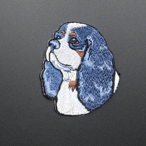 Ursmart 1Pcs cute puppy patch small dogs pomeranian patches adhesive iron on the back type animal sticker for clothing