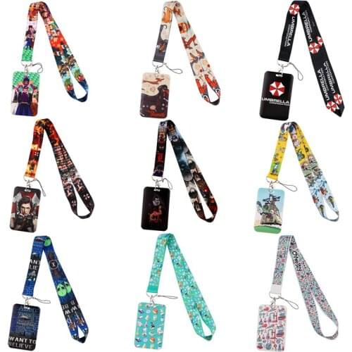 20pcs/lot BH1662 Blinghero Cartoon Alien Dachshund Science Bank Credit Card Holders Bus ID Holders Identity Badge With Lanyard