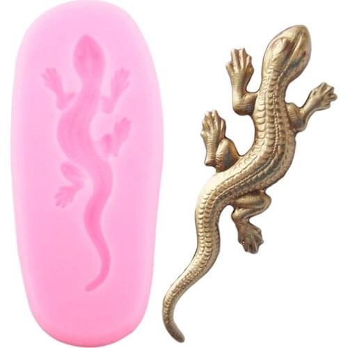 3D Lizard Silicone Molds Chocolate Fondant Mold Sugarcraft Cake Decorating Tools DIY Cupcake Topper Candy Polymer Clay Moulds