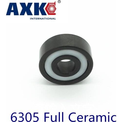 2021 Promotion Real Axk 6305 Full Ceramic Bearing ( 1 Pc ) 25*62*17 Mm Si3n4 Material 6305ce All Silicon Nitride Ball Bearings