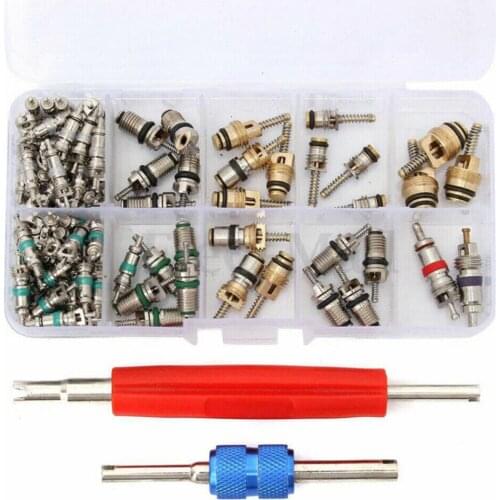 Auto Car R12 &R134a A/C Air Conditioners Valve Core Remover Tool Kit 102pcs/Set