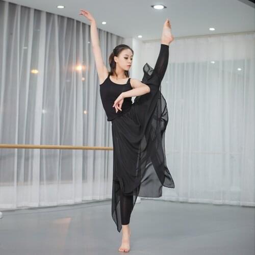 Ballet Pant Modern Dance Trousers Chiffon Irregular Exercise Clothes Adult Latin Skirt Classical Big Swing Skirt Yoga Pants