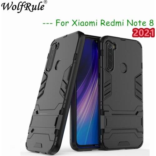 For Redmi Note 8 Cases Cover Soft Silicone + Plastic Kickstand Fitted Case For Xiaomi Redmi Note 8 Case For Redmi Note 8 Fundas
