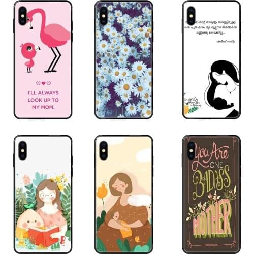 Black Soft Painted Cover Phone Case Coolest Skin Mothers Day For Galaxy A70 A71 A70E A5 A6 A7 A8 A10 A10S A20 A20S A20E A21S
