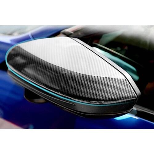 For Honda Civic 2016 2017 2018 Side Door Mirror Wing Rear View Rearview Caps Carbon Fiber Style Trim Cover Molding Car Styling