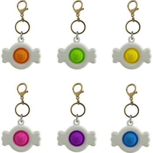 Simple Dimple Fidget Toy Small Key chain Mini Pop Pressure Reliever Silicone Toy It Fidget Anti-stress Funny Sensory Need Toys