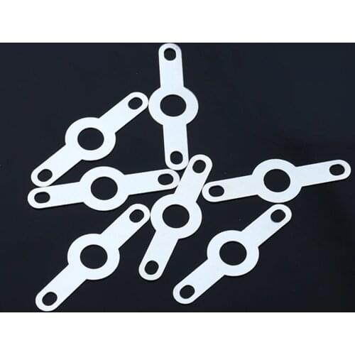 50pcs/100Pcs Silver-plated Copper double Head Soldering Terminal M2.2-M4.2 Circular Weld Washer Welding Sheet Soldering Lug