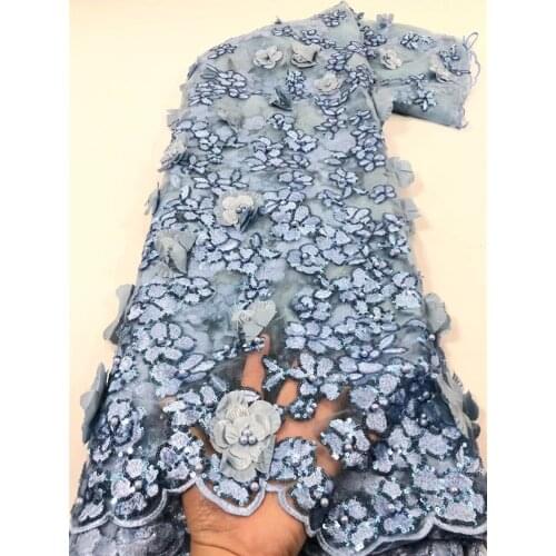 Beautiful and exquisite 3D appliques with beaded sequin embroidery, French tulle lace, suitable for ladies party dresses